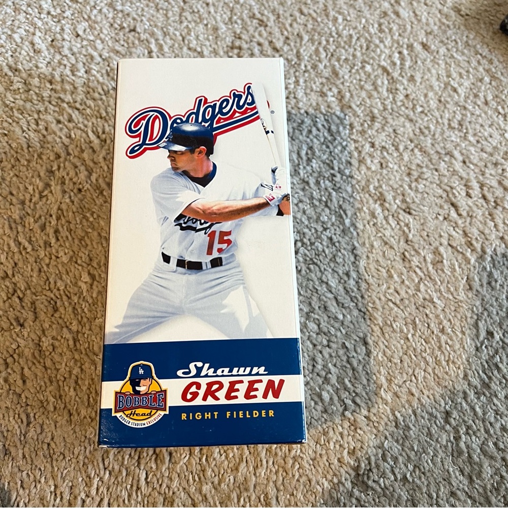 New in Box Los Angeles Dodgers Shawn Green Bobblehead Box - White & Blue